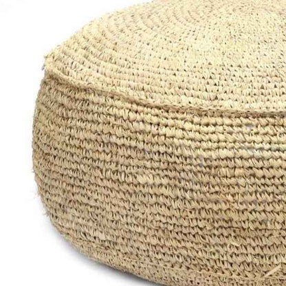 RAFFIA FLORES POUF + COFFEE TABLE | NATURAL