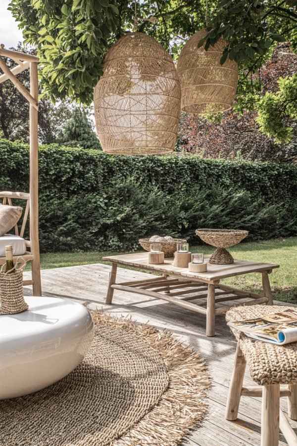 RAFFIA FRINGED CARPET / NATURAL