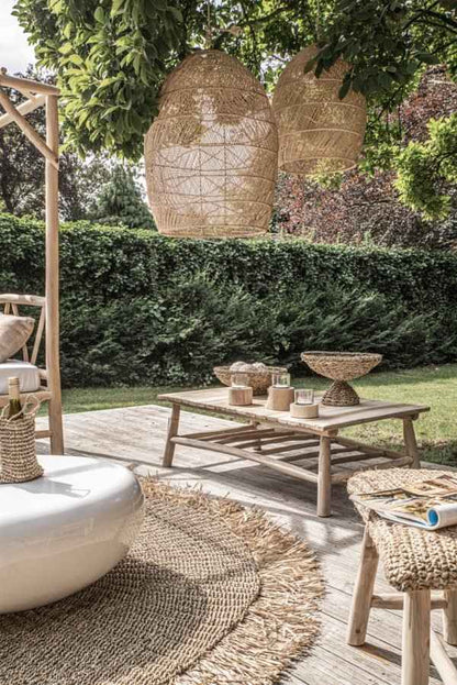 RAFFIA FRINGED CARPET / NATURAL