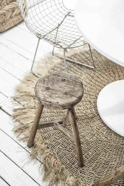 RAFFIA FRINGED CARPET / NATURAL