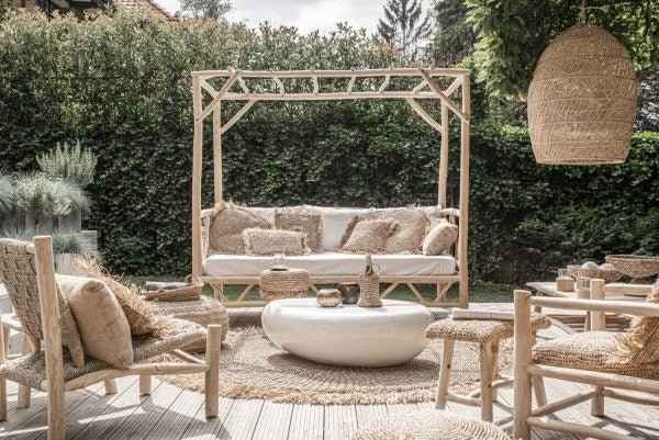 RAFFIA FRINGED CARPET / NATURAL