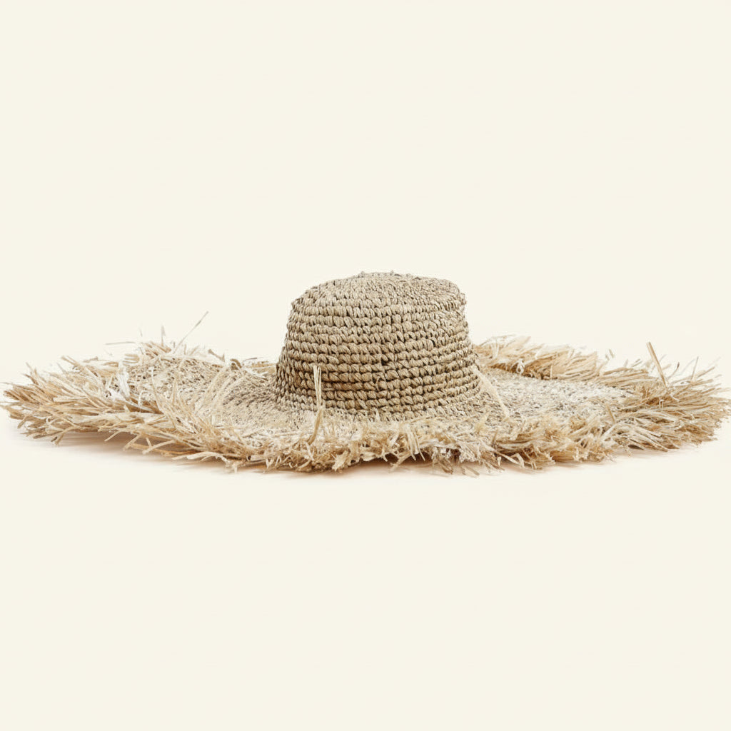 RAFFIA LARGE OCEAN HAT | NATURAL