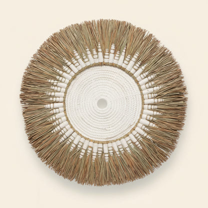 RAFFIA MACRAME WALL DECOR | NATURAL + WHITE