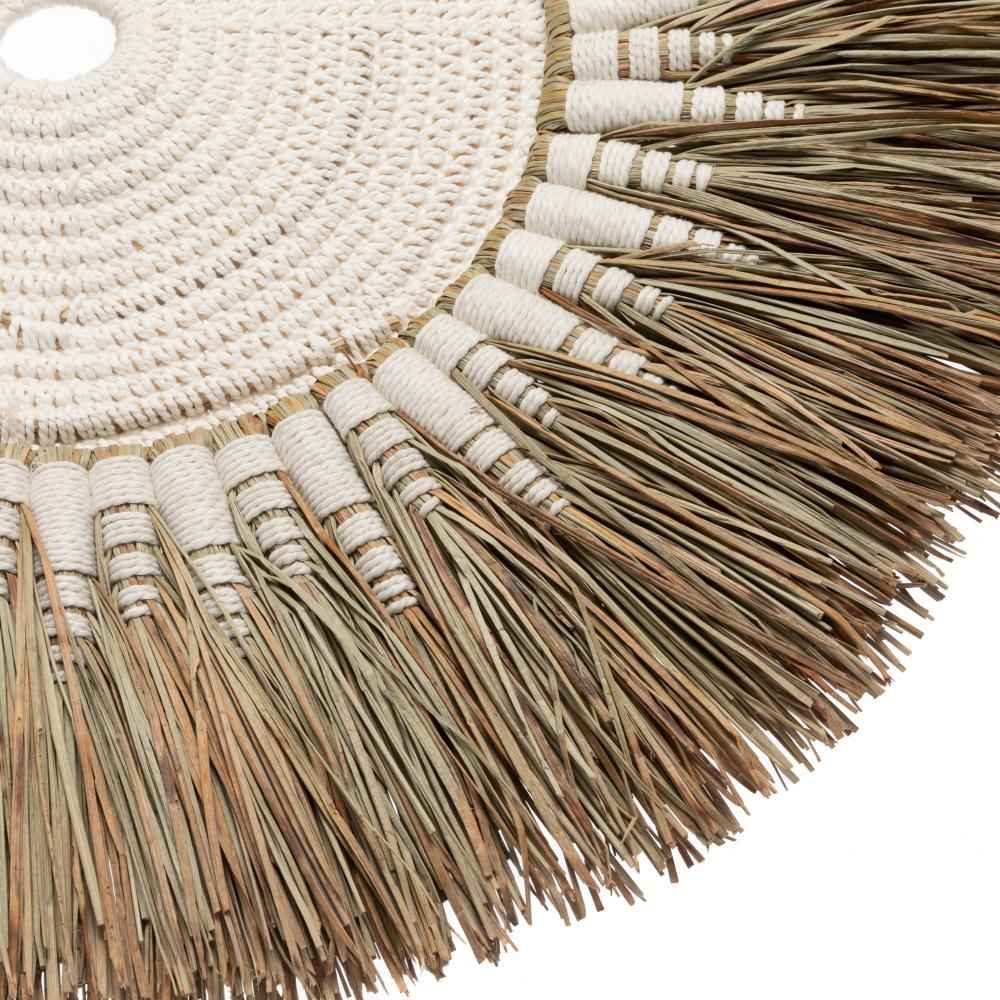 RAFFIA MACRAME WALL DECOR | NATURAL + WHITE