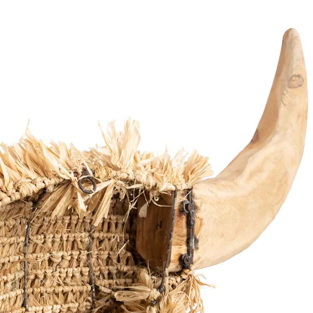 RAFFIA TORO WALL ART