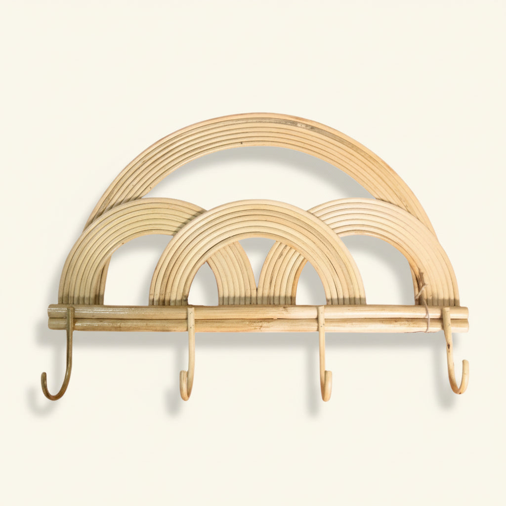RAINBOW WALL HOOK | NATURAL RATTAN