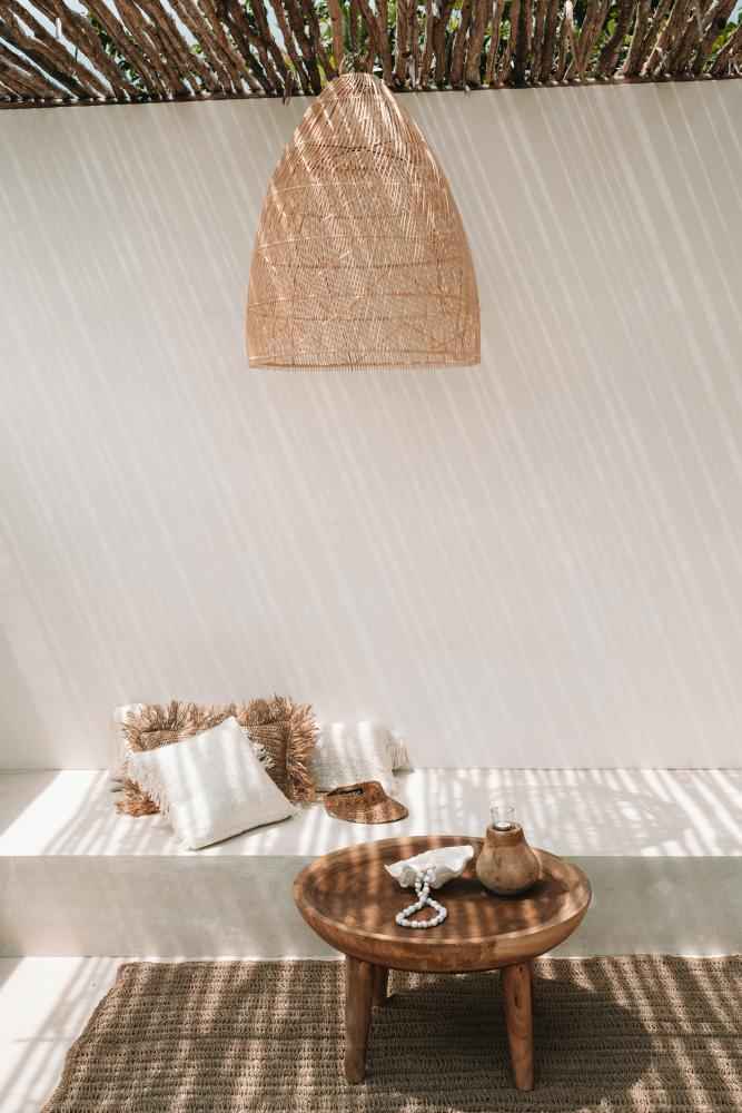 RATTAN OVERSIZED TWISTER PENDANT | NATURAL