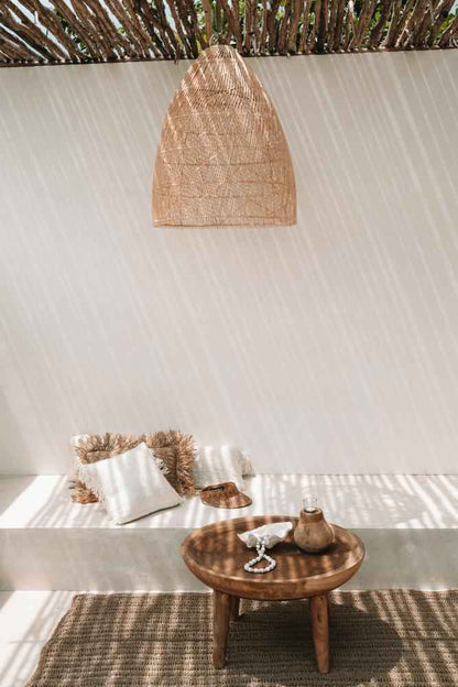 RATTAN OVERSIZED TWISTER PENDANT | NATURAL