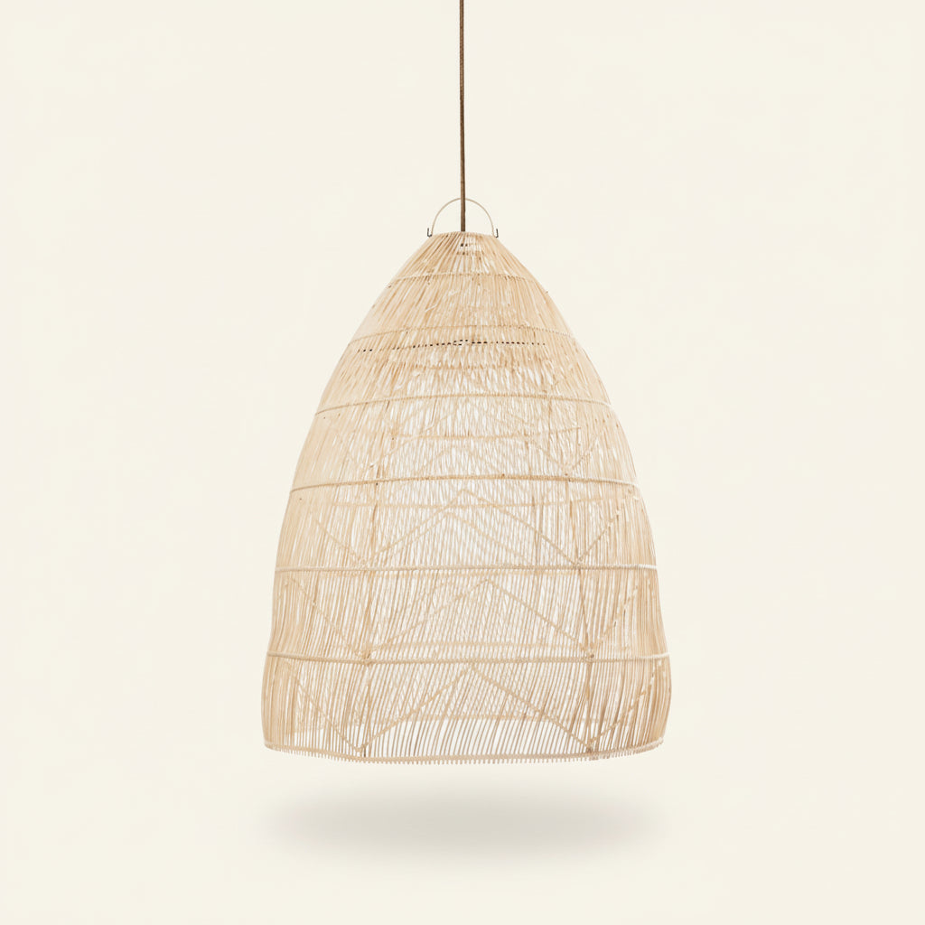 RATTAN OVERSIZED TWISTER PENDANT | NATURAL