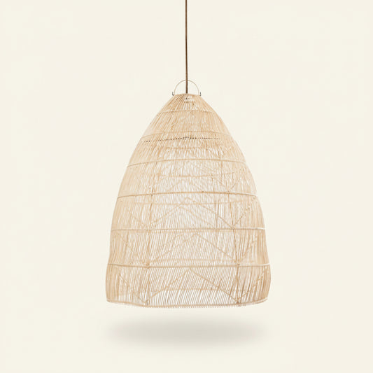RATTAN OVERSIZED TWISTER PENDANT | NATURAL