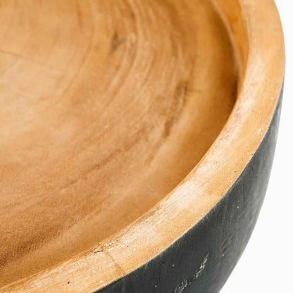 RAYU SIDE TABLE | BLACK + NATURAL