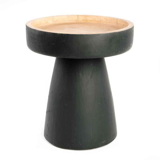 RAYU SIDE TABLE | BLACK + NATURAL
