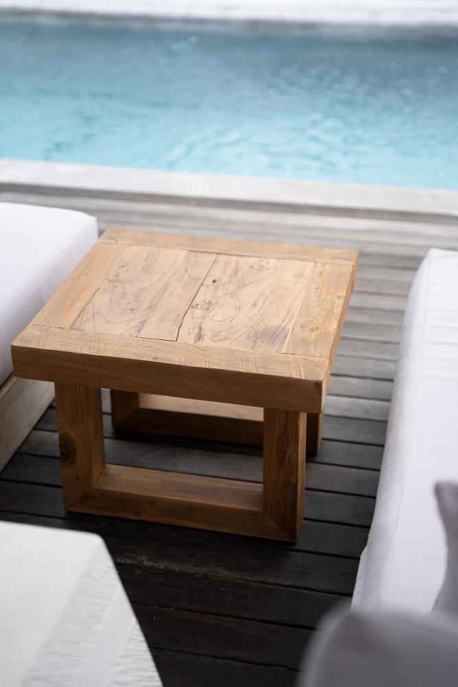 RECLAIMED TEAK SIDE TABLE | NATURAL