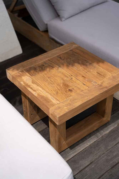RECLAIMED TEAK SIDE TABLE | NATURAL