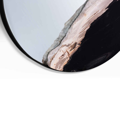 RELIQUE DARBY PETRIFIED WOOD ROUND MIRROR