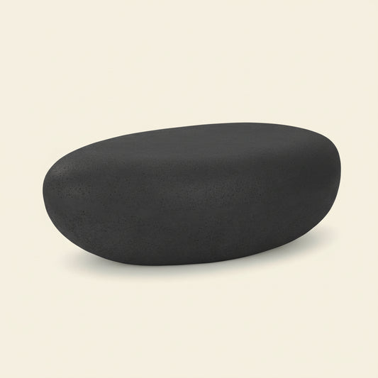 RIVER STONE INDOOR-OUTDOOR COFFEE TABLE: CHARCOAL
