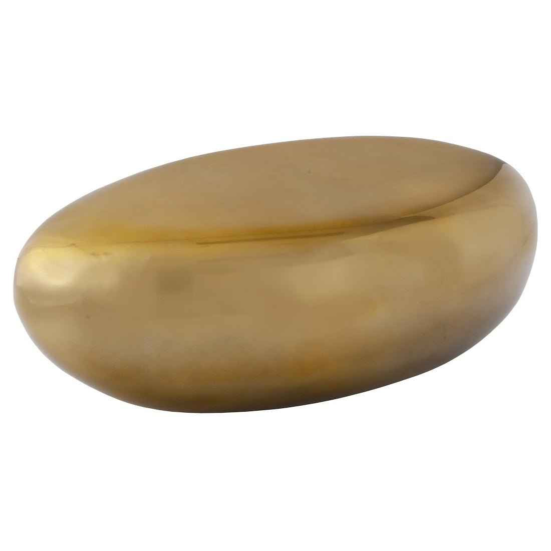 RIVER STONE INDOOR-OUTDOOR COFFEE TABLE: LIQUID GOLD