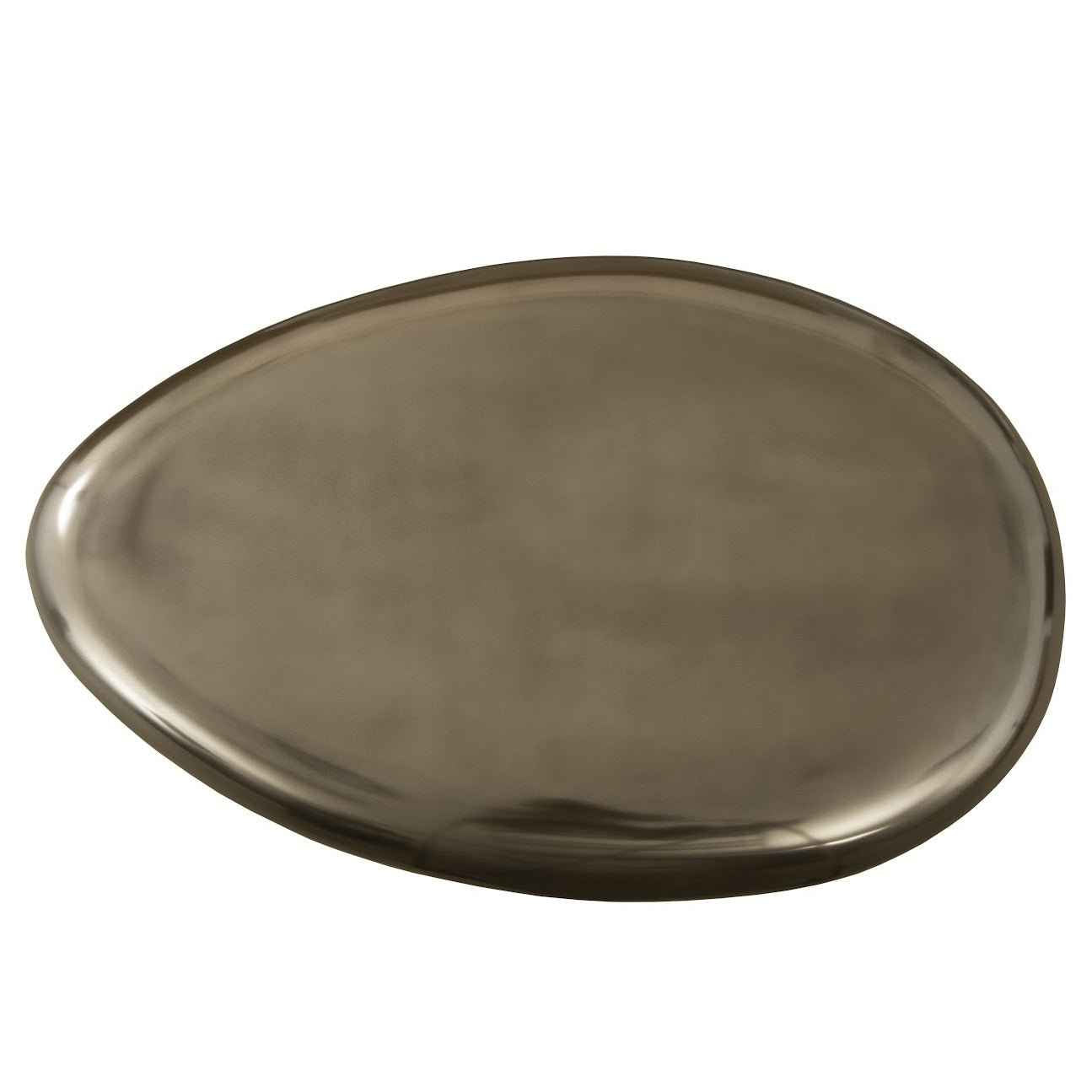 RIVER STONE INDOOR-OUTDOOR COFFEE TABLE: POLISHED BRONZE