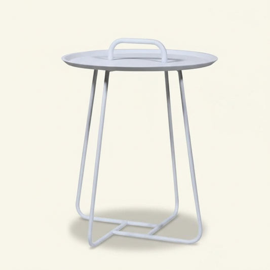 ROCCO LIFT SIDE TABLE / WHITE (INDOOR-OUTDOOR)