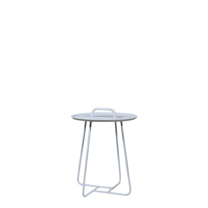 ROCCO LIFT SIDE TABLE / WHITE (INDOOR-OUTDOOR) - Green Design Gallery