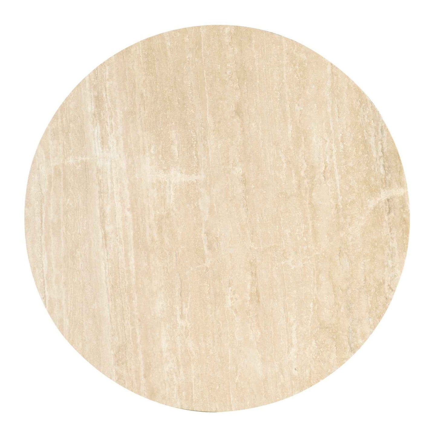 ROPED ROUND TRAVERTINE TOP COCKTAIL TABLE