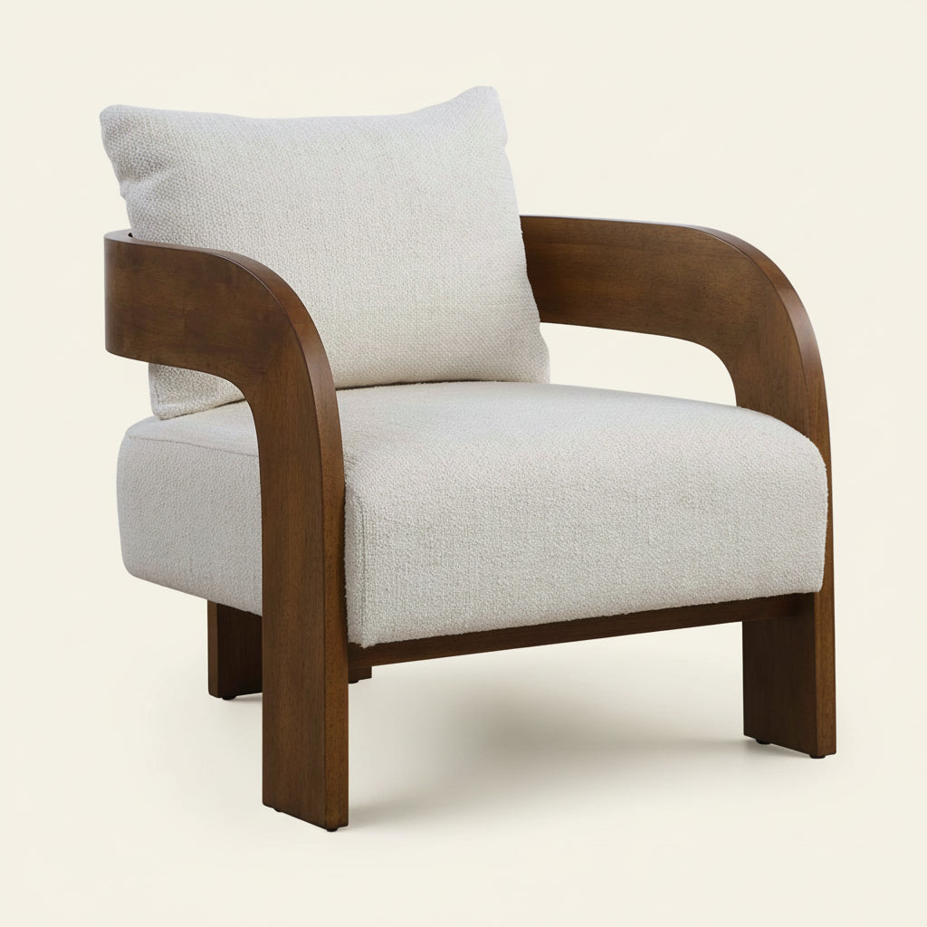 ROWAN IVORY BOUCLE ACCENT CHAIR