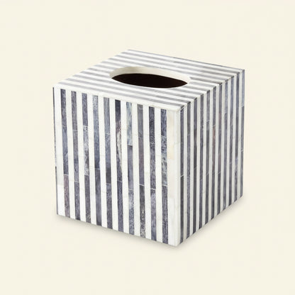 Grey Stripe Bone Inlay Tissue Box