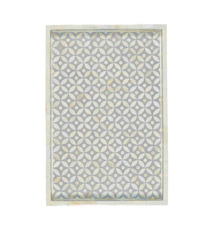 Bone Inlay Geometric Star Design Tray in Grey Color