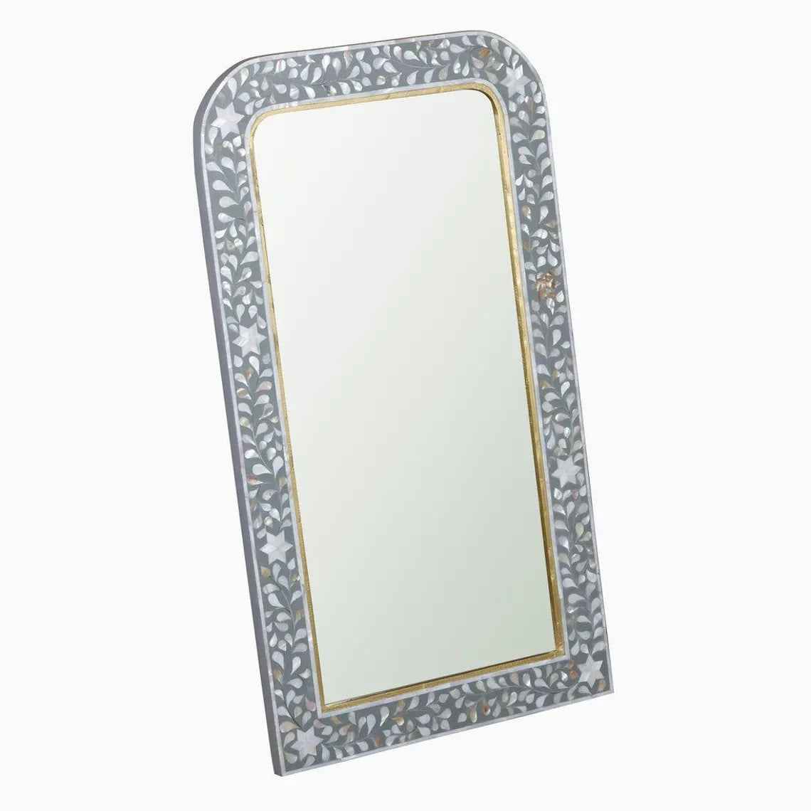 Mother of Pearl Inlay Mirror Handmade Wall Mirror for Bathroom, Bedroom & Living