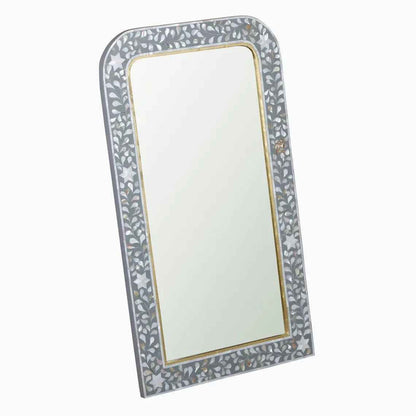 Mother of Pearl Inlay Mirror Handmade Wall Mirror for Bathroom, Bedroom & Living