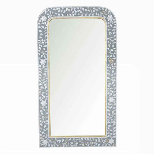 Mother of Pearl Inlay Mirror Handmade Wall Mirror for Bathroom, Bedroom & Living