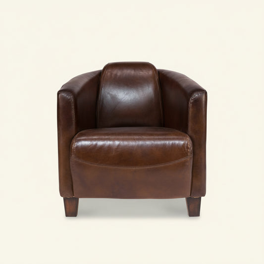 SALZBURG VINTAGE LEATHER CLUB CHAIR