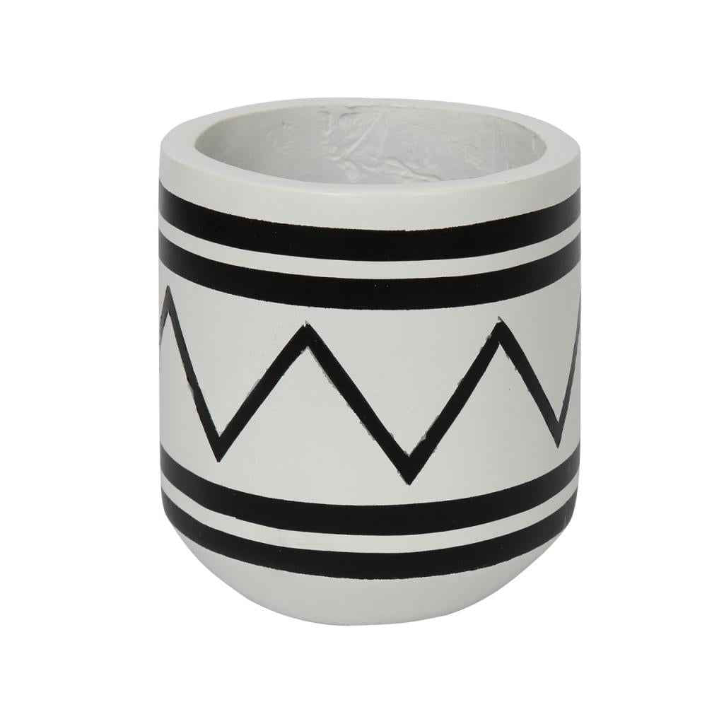 SANTORINI PLANTER | BLACK & WHITE