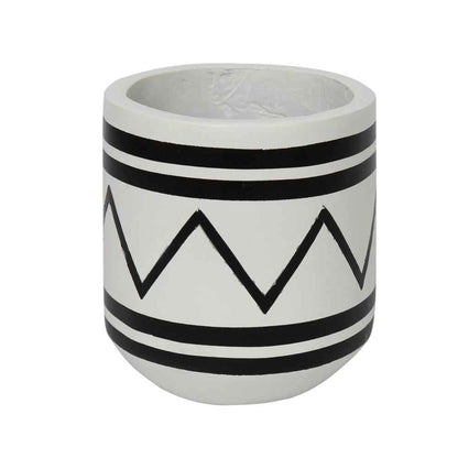 SANTORINI PLANTER | BLACK & WHITE