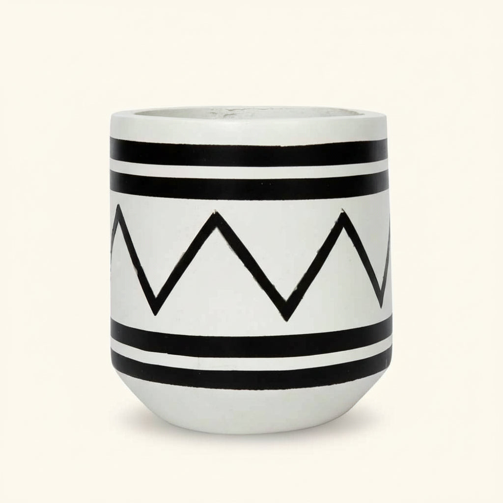 SANTORINI PLANTER | BLACK & WHITE