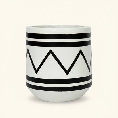 SANTORINI PLANTER | BLACK & WHITE
