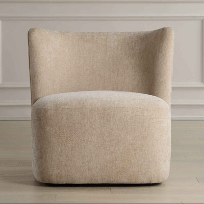 SCULPTED SWIVEL CHAIR: SAND