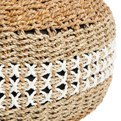 SEAGRASS MACRAME POUF | NATURAL