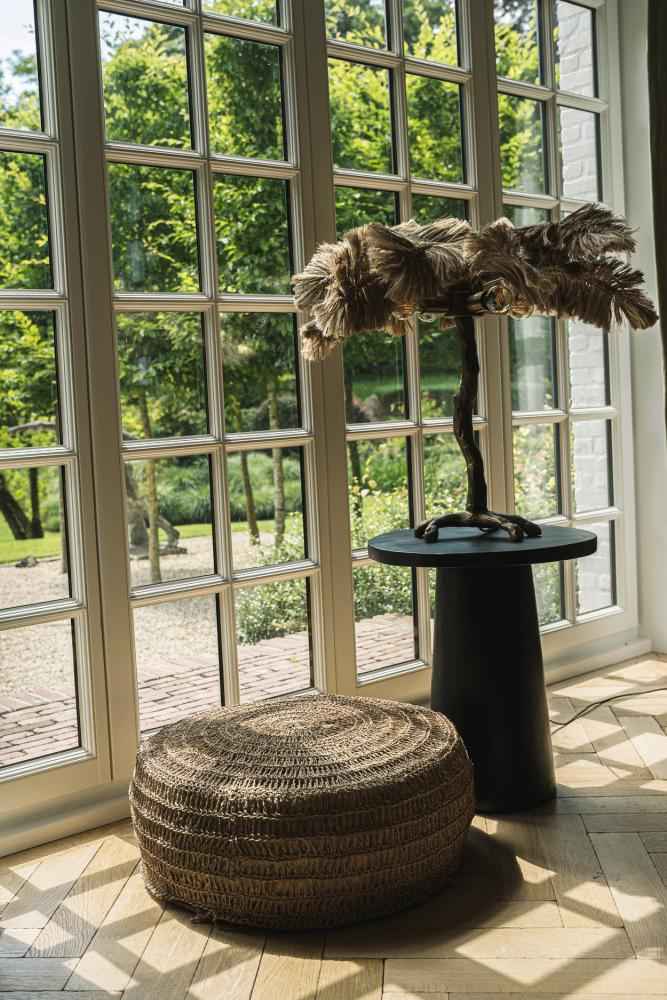 SEAGRASS POUF + COFFEE TABLE | NATURAL