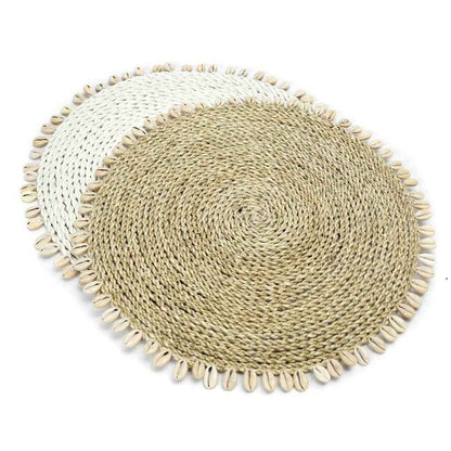 SEAGRASS SHELL PLACEMAT | NATURAL  | SET OF 4
