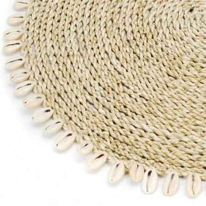 SEAGRASS SHELL PLACEMAT | NATURAL  | SET OF 4