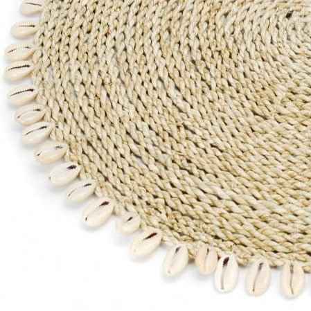 SEAGRASS SHELL PLACEMAT | NATURAL  | SET OF 4