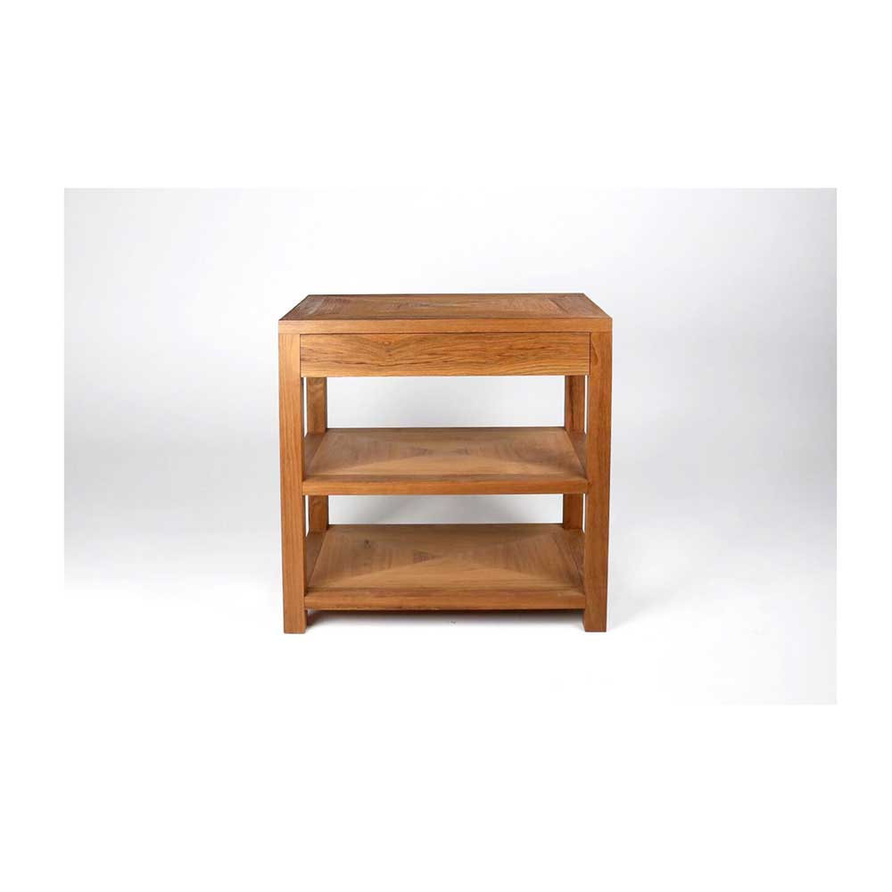Natural Teak Bedside Table