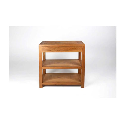 Natural Teak Bedside Table