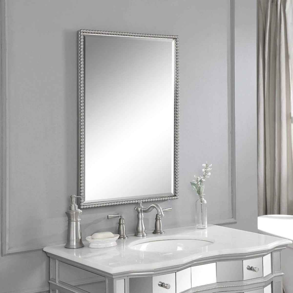SHERISE BRUSHED NICKEL MIRROR