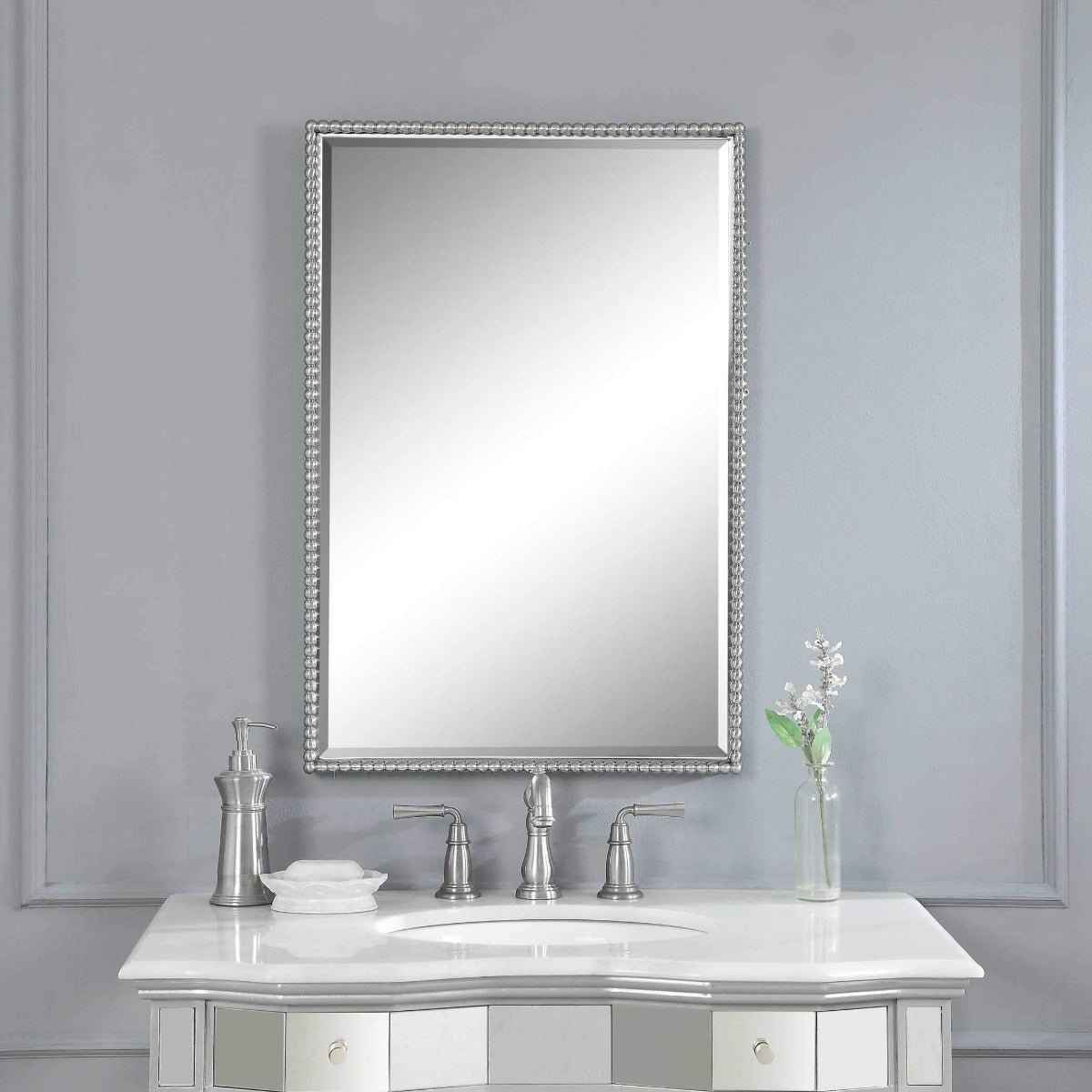 SHERISE BRUSHED NICKEL MIRROR