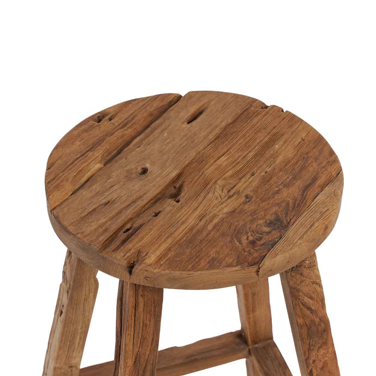 SHIBORI STOOL | RECLAIMED TEAK | IN-OUTDOORS