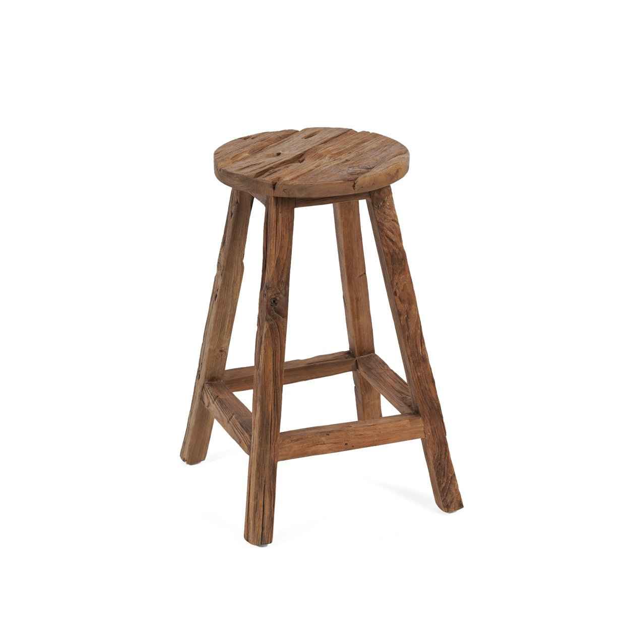 SHIBORI STOOL | RECLAIMED TEAK | IN-OUTDOORS