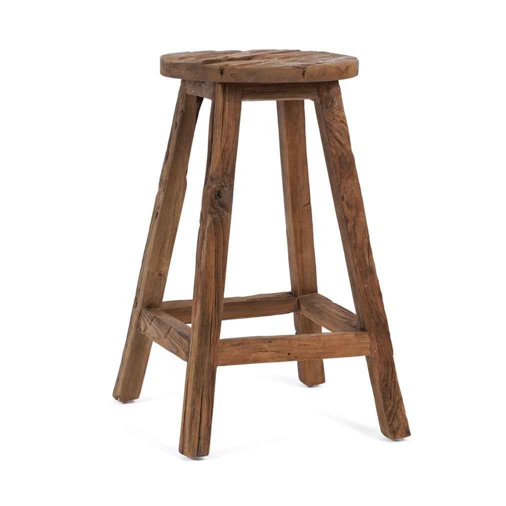 SHIBORI STOOL | RECLAIMED TEAK | IN-OUTDOORS