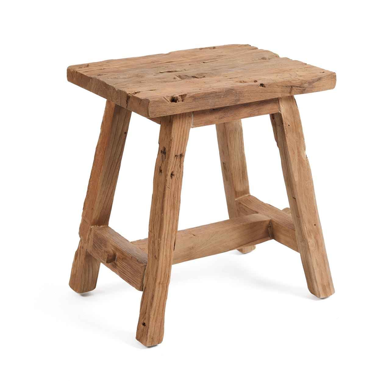 SHOJU STOOL +SIDE TABLE | RECLAIMED TEAK | IN-OUTDOORS | MEDIUM